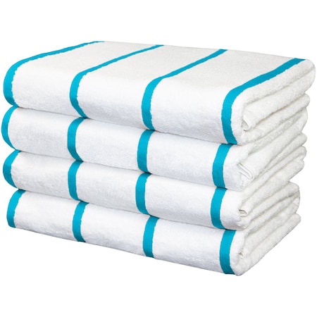 Monarch Brands Las Rayas Towels, 30in x 60in, Blue, 24PK BT-HS3060-15BL-CS